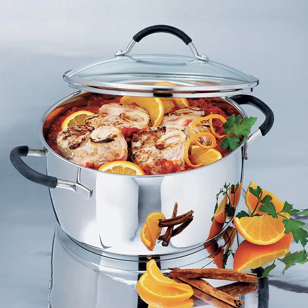 Faitout inox Rapid Cook avec couvercle 24 cm 5 L Mathon