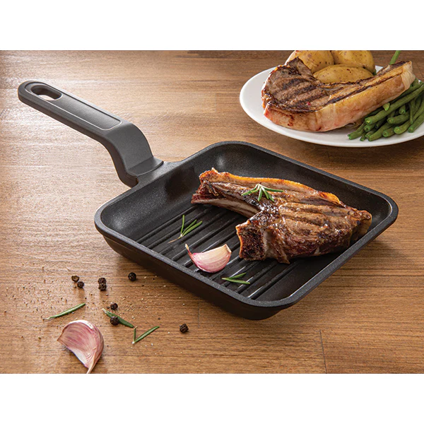 Mini grill antiadhérent en fonte d'aluminium 14 cm Mathon - Image 6