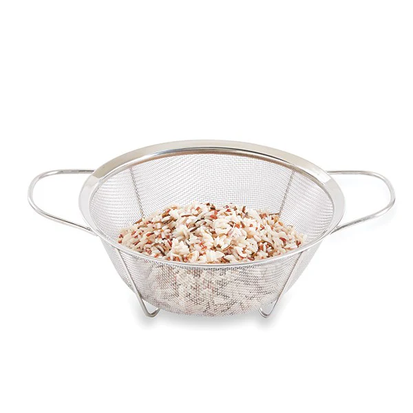 Passoire Ă maille fine sur pieds en inox pour riz 20 cm Mathon - Image 4