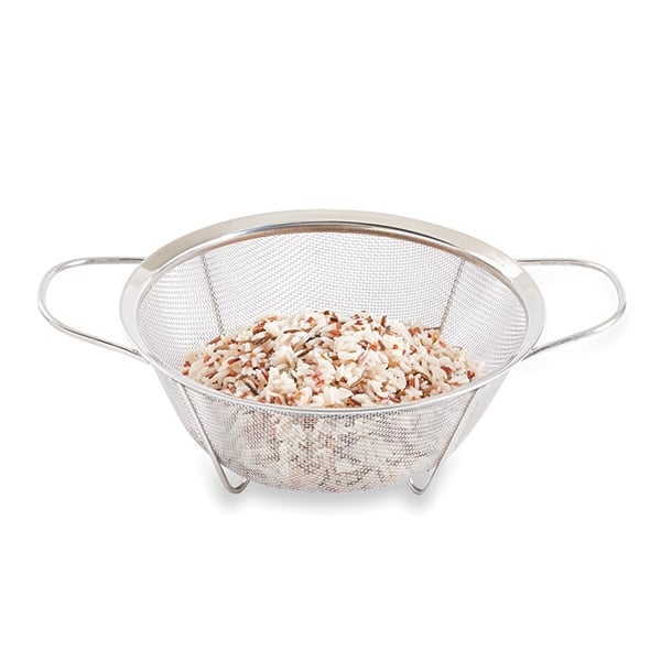Passoire à  maille fine sur pieds en inox pour riz 23,5 cm Mathon