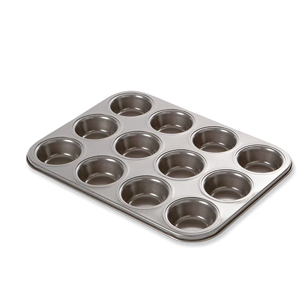 Plaque 12 muffins acier revĂȘtement antiadhĂ©rent 35,5 cm Mathon - Image 3