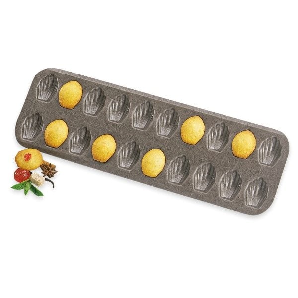 Plaque 20 mini-madeleines acier revĂȘtu antiadhĂ©rent Mathon