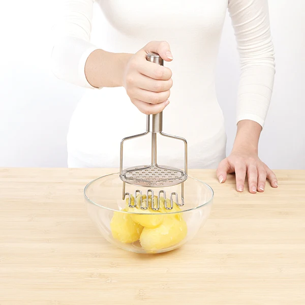Presse-purée manuel double action inox 24 cm Mathon - Image 3