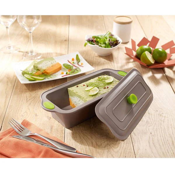 Rigiflex Terrine en silicone structure acier avec couvercle 2 en 1 24 cm Mathon - Image 5