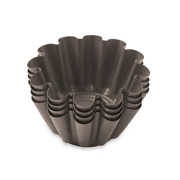 Set 4 moules briochettes acier revĂȘtu 13 cm Mathon - Image 3