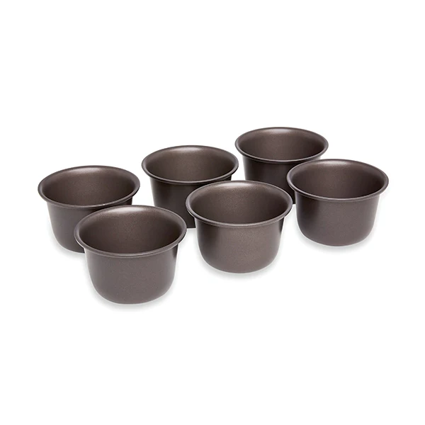 Set 6 moules à gros muffins acier revêtement antiadhérent 7,3 cm Mathon - Image 2