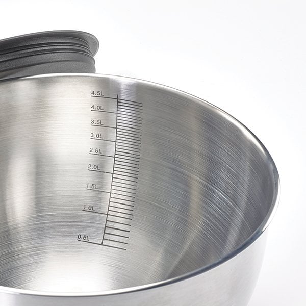 Set de 2 bols pâtissiers inox avec couvercle et base en silicone 20 et 24 cm Mathon - Image 3