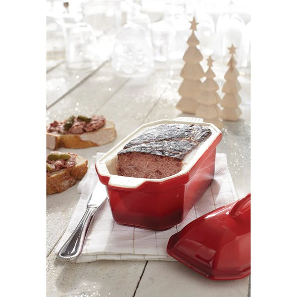 Terrine en céramique émaillée 20,5 cm rouge - Image 5