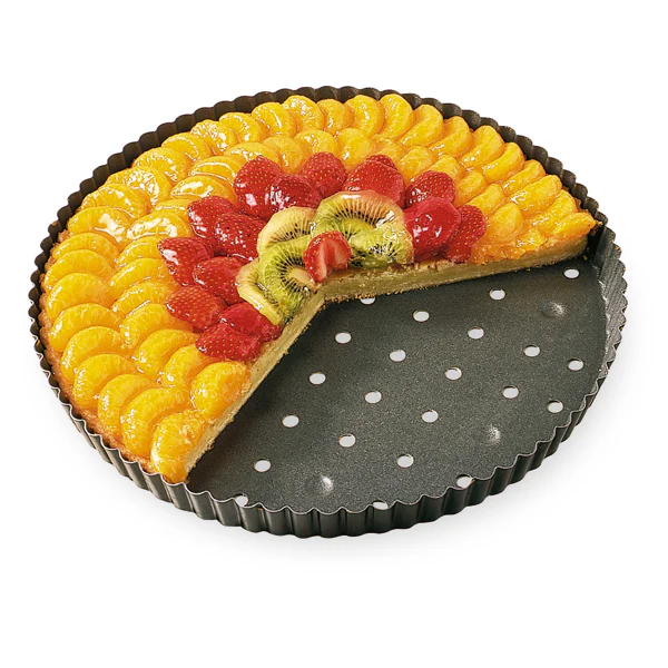 Tourtière perforée acier revêtu antiadhérent 30 cm Mathon - Image 2