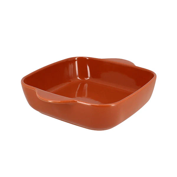 Plat à four carré Octave en grÚs terracotta 24 cm Menastyl