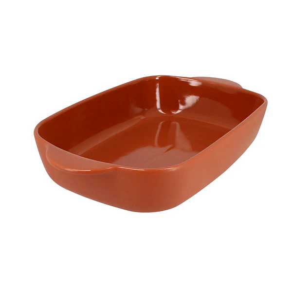 Plat à four rectangulaire Octave en grès terracotta 33,8 x 20 cm Menastyl