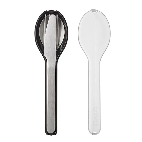 Set de 3 couverts Ellipse noir Mepal