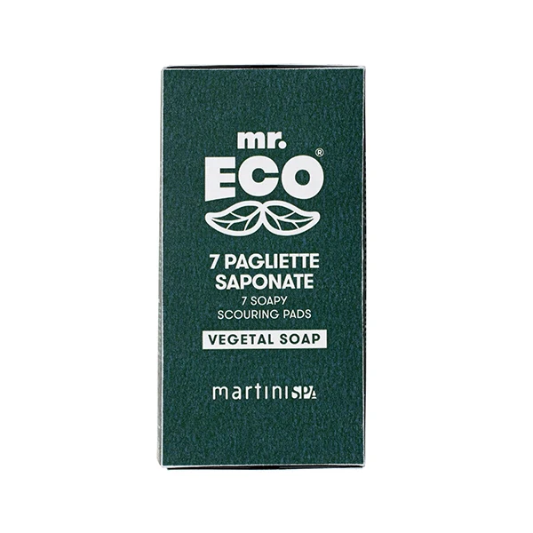 Set de 7 tampons à récurer en laine d’acier et savon végétal Mr. Eco - Image 2