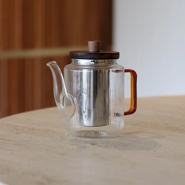 Théière Karl en verre borosilicate anse ambrée 550 ml Ogo - Image 2
