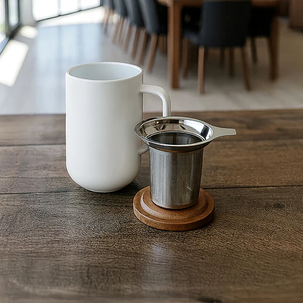 Tisanière mug Juliet en grès blanc 475 ml Ogo - Image 2