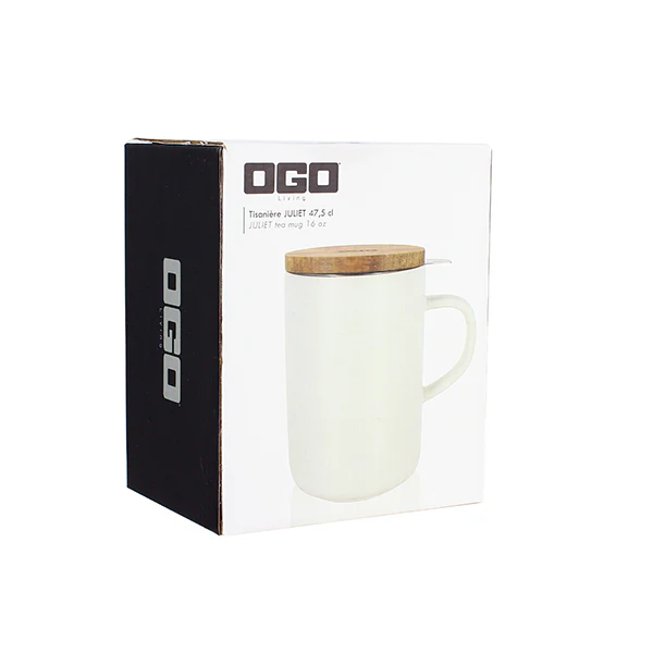 Tisanière mug Juliet en grès blanc 475 ml Ogo - Image 5