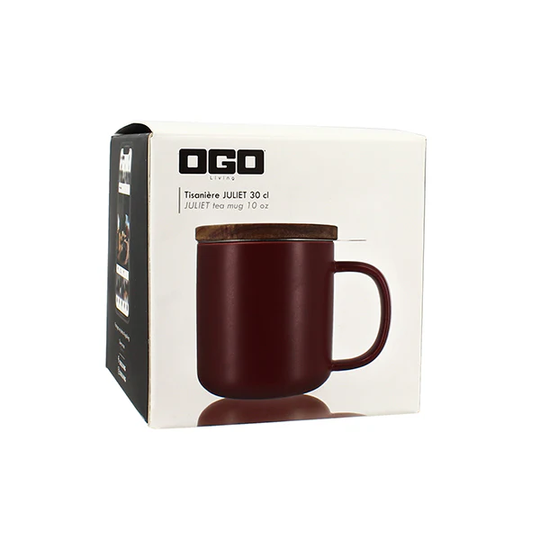 Tisanière mug Juliet en grès bordeaux 300 ml Ogo - Image 3