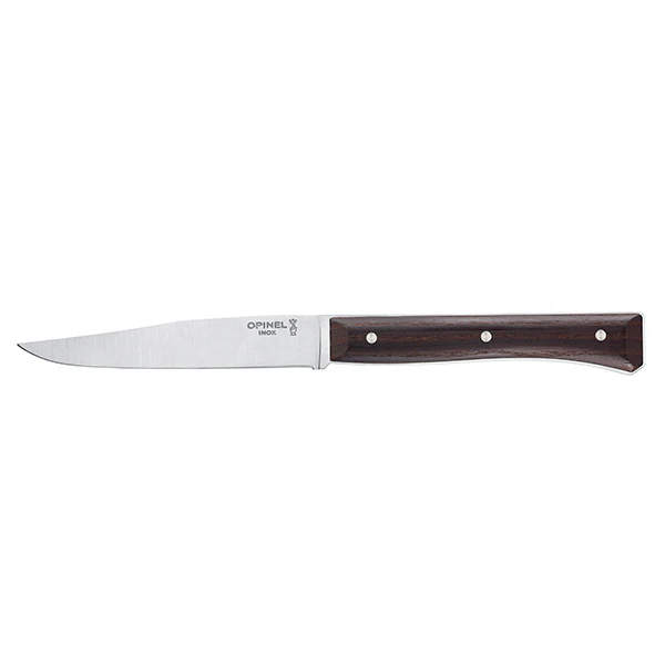 Coffret de 4 couteaux de table Ă lame lisse Facette frĂȘne sombre Opinel