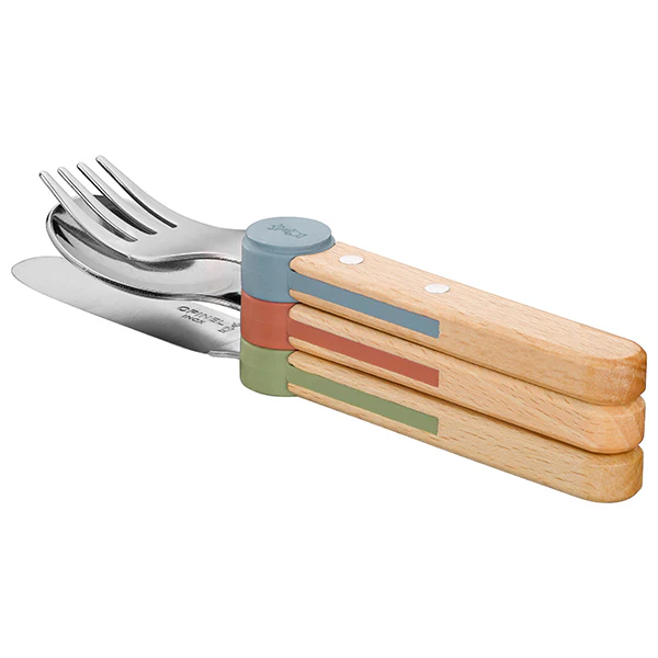 Set de 3 couverts pour enfant Le petit Gourmet Panaché Opinel - Image 3