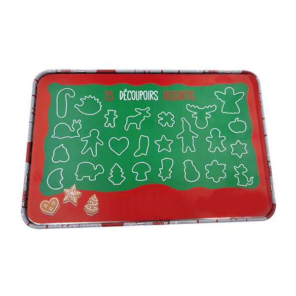 25 emporte-pièces et boite en métal rouge Patisse - Image 2