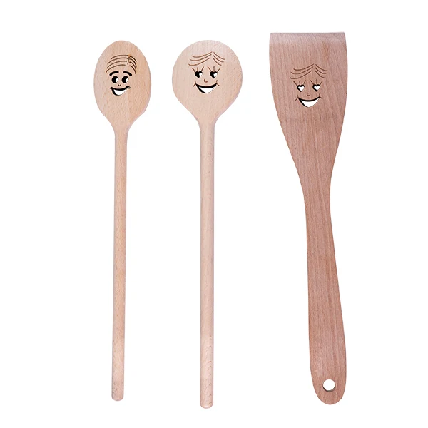 3 cuillĂšres en bois Smiley Patisse