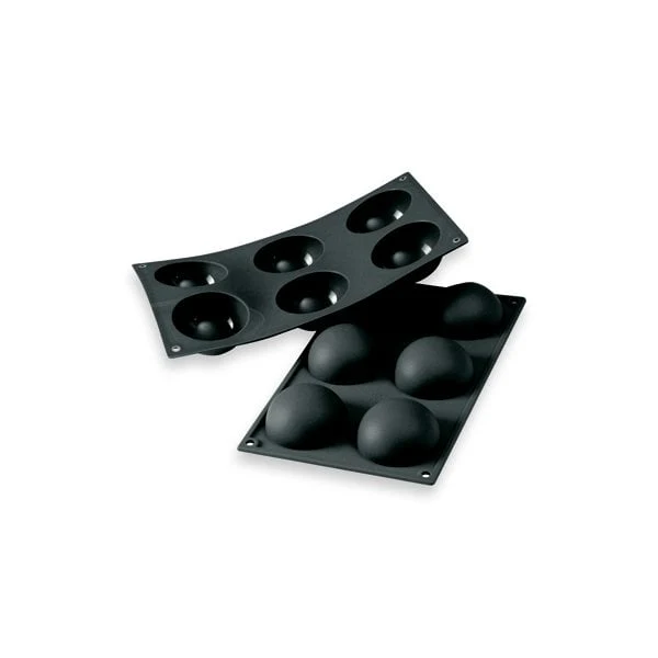 Kit moule silicone 6 demi-sphères  + 6 cercles à tarte Patisse - Image 2