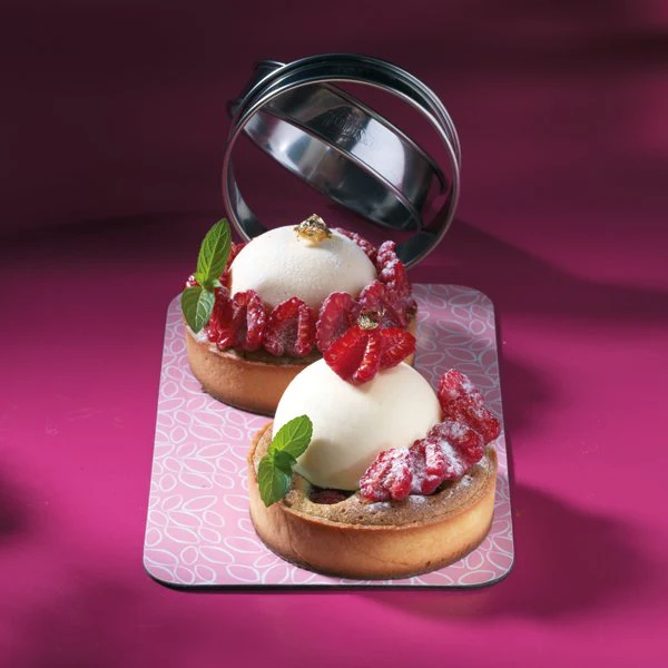 Kit moule silicone 6 demi-sphères  + 6 cercles à tarte Patisse - Image 4