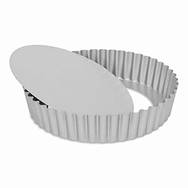 Moule Ă tarte fond amovible acier revĂȘtu 25 cm Patisse