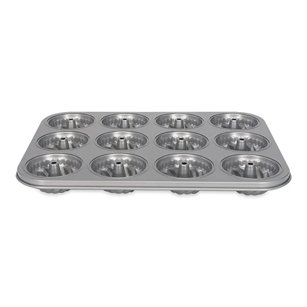 Moule en acier revĂȘtement anti-adhĂ©rent 12 mini kouglofs Patisse