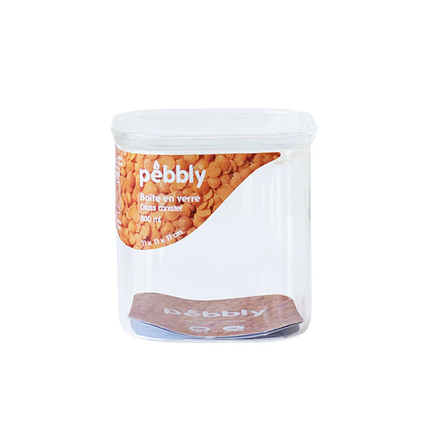 Boite carrée en verre 800ml Pebbly - Image 2