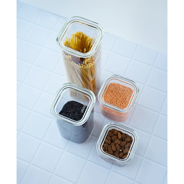 Boite carrée haute en verre 1400 ml Pebbly - Image 5