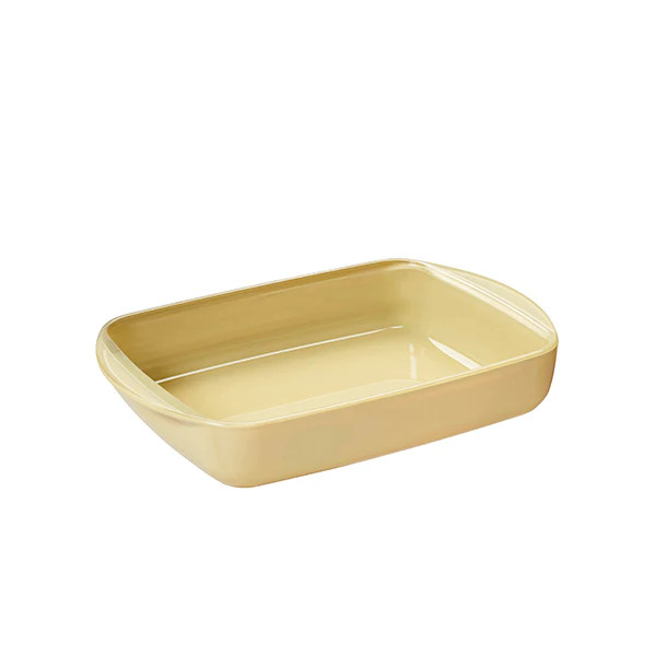 Plat à four rectangulaire en verre borosilicate avec couvercle Crème 1,6 L Pebbly - Image 4