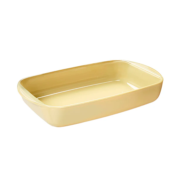 Plat Ă four rectangulaire en verre borosilicate avec couvercle CrĂšme 3,6 L Pebbly - Image 4