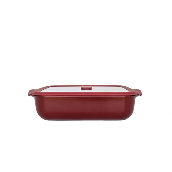 Plat Ă four rectangulaire en verre borosilicate avec couvercle Grenat 0,8 L Pebbly - Image 5