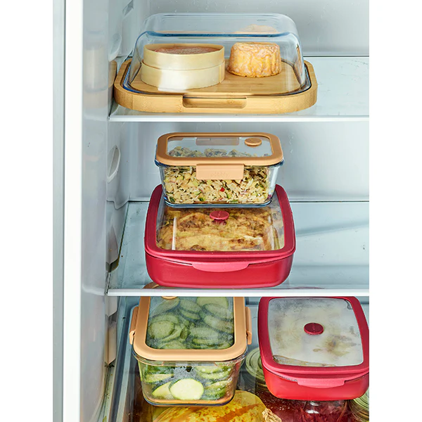 Plat Ă four rectangulaire en verre borosilicate avec couvercle Grenat 0,8 L Pebbly - Image 6
