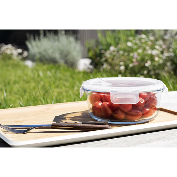 Plat boite ronde en verre 950 ml Pebbly - Image 2