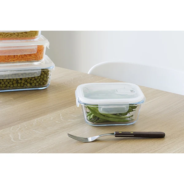 Plat carré en verre 800ml Pebbly - Image 2