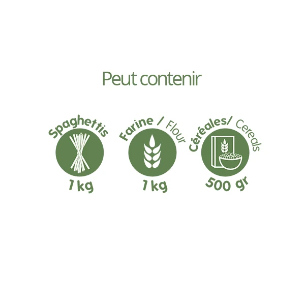 Pot en verre carré couvercle bambou 2,2L Pebbly - Image 3