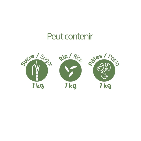 Pot en verre carré couvercle en bambou 1,4L Pebbly - Image 3