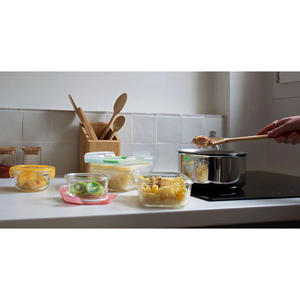 Set de 5 boîtes de conservation en verre borosilicate 850 ml Pebbly - Image 2