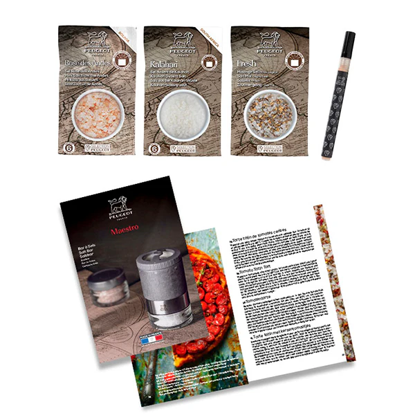 Coffret moulin à sel Maestro à réservoirs interchangeables et 3 sels Peugeot - Image 3