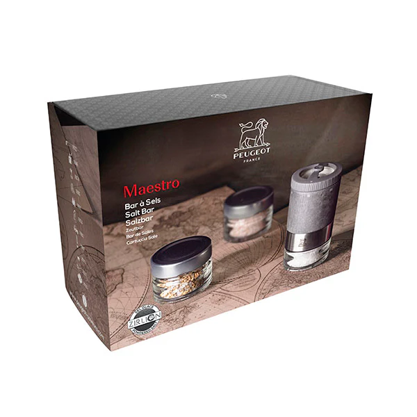 Coffret moulin à sel Maestro à réservoirs interchangeables et 3 sels Peugeot - Image 4