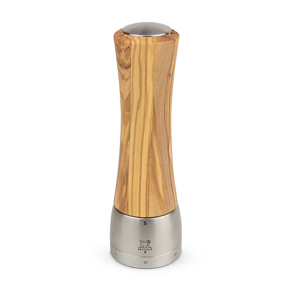 Moulin Ă sel Madras 21 cm en inox et bois d'olivier Peugeot