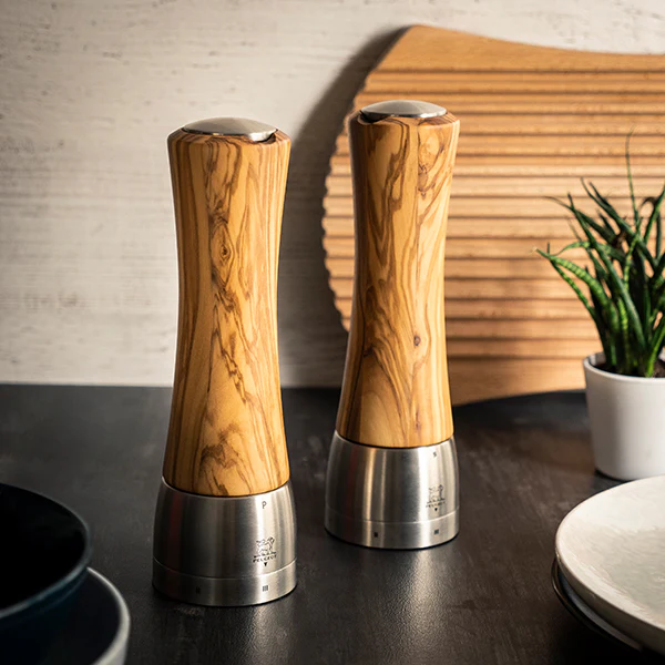 Moulin Ă sel Madras 21 cm en inox et bois d'olivier Peugeot - Image 2
