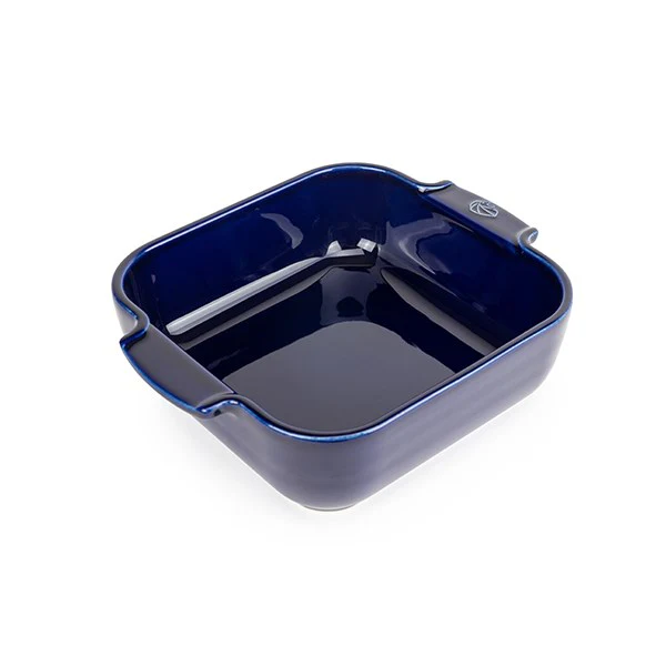 Plat à four céramique Appolia carré bleu 21 cm Peugeot