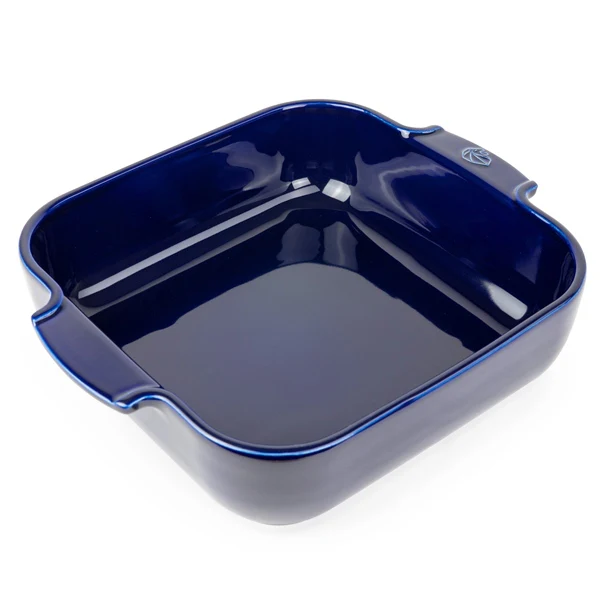 Plat à four céramique Appolia carré bleu 28 cm Peugeot