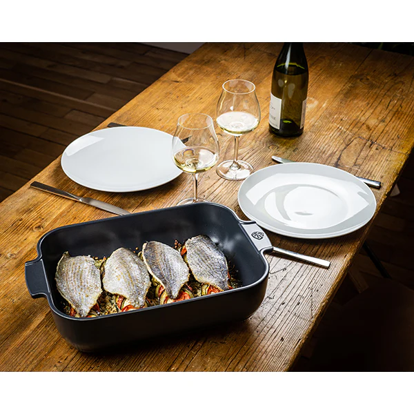 Plat four céramique Appolia rectangulaire ardoise 40 cm Peugeot - Image 2