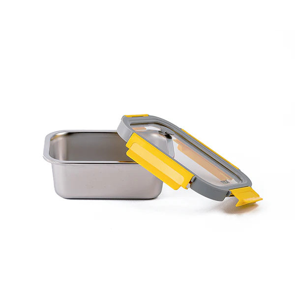 BoĂźte de conservation en inox rectangulaire 800 ml compatible micro-ondes Pika