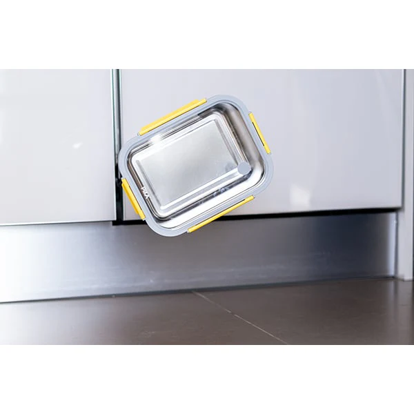 BoĂźte de conservation en inox rectangulaire 800 ml compatible micro-ondes Pika - Image 3