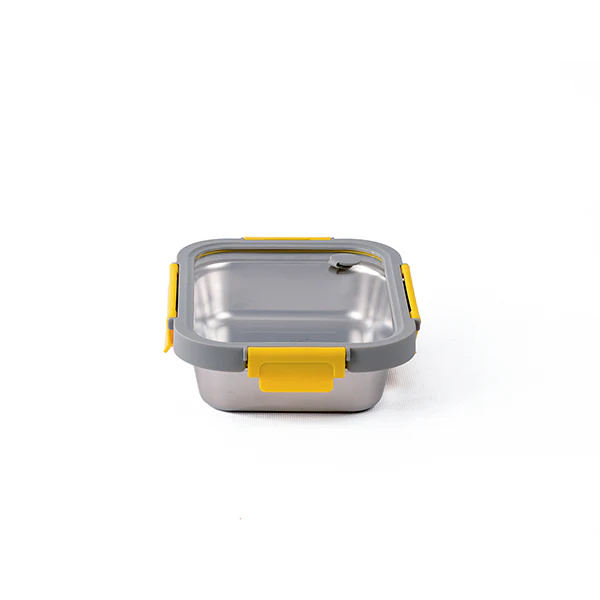 Boîte de conservation en inox rectangulaire 820 ml compatible micro-ondes Pika - Image 2